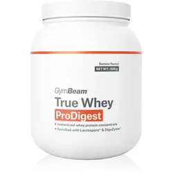GymBeam True Whey ProDigest Molkenprotein mit Verdauungsenzymen Geschmack Banana 900 g
