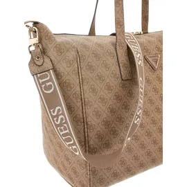 GUESS Reisetasche Latona Carryon Large Tote Latte Logo