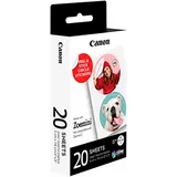 Canon ZINK(TM) Fotopapier mit vorgestanzten runden Stickern mit 33 mm Durchmesser, 20 Blatt