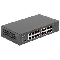 LANBERG RSGE-16 Netzwerk-Switch Gigabit Ethernet (10/100/1000) 1U Schwarz