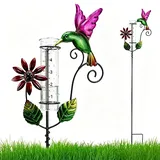 NCTNCX Regenmesser Glas 12cm/5in, Regenmesser für Garten und Rasen, zur Regenwassermessung, Geschenk für Gartenliebhaber