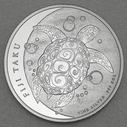 Silbermünze 5oz Fiji Taku Schildkröte 2011 (Fidschi)