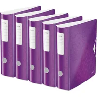 Leitz Qualitäts-Ordner 180° Active WOW, 5er Pack, A4, Breit,