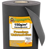 Aquagart 6m2 Gartenvlies Unkrautvlies Unkrautfolie Mulchfolie Mulchvlies 150g 2m