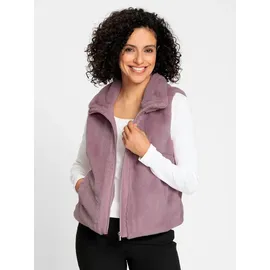 Inspirationen WITT WEIDEN Fellimitatweste in mauve | Gr.: 40