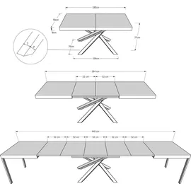 Itamoby Volantis 90 x 77 x 90 cm Eiche natur