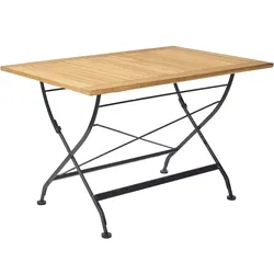 LC Garden Wimbledon Tisch 120x80x75 cm Teak / Stahl - Schwarz