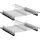 Songmics Hosenbügel aus Metall, 20er Set, Rockbügel, 40 cm lang, Kleiderbügel mit verstellbaren Clips, verchromter Haken um 360 degree drehbar, schwarz-silbern CRI006-20, 40 x 10,5 cm (H x B)