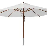anndora® Sonnenschirm Marktschirm Gastronomie ø 4 m rund - mit Winddach Silber Grau