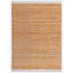 Teppich HEINE HOME Gr. 5, orange (orange, meliert), B:190cm H:5mm L:290cm, Baumwolle, Jute, Schurwolle, Wolle, Polyester, Kunstfaser, Polyacryl, Kunstfaser, Viskose, Teppiche