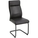 Livetastic Schwingstuhl, Schwarz, Metall, Textil, Füllung: Schaumstoff, C-Form, 44x102x61 cm, Esszimmer, Stühle, Esszimmerstühle, Schwingstühle