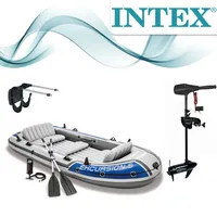 Intex Boot Excursion 5 Komplettset 366x168x43cm mit Elektromotor und Heckspiegel