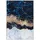 mazovia Modern Teppich - Kurzflor Waschbar - Weich Teppich für Wohnzimmer, Schlafzimmer, Esszimmer – Teppiche Marmor Abstrakt Muster - Blau Grau Gold 80 x 150 cm