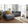 OTTO home Ecksofa OTTO HOME "Nöre L-Form", grau (mittelgrau), B:262cm H:74cm T:172cm, Samtoptik (100% Polyester);Struktur (100% Polypropylene);Webstoff (100% Polyester);Struktur fein (100% Polyester);Luxus-Microfaser Lederoptik (100% Polyester);Baumwoll-/Leinenmix