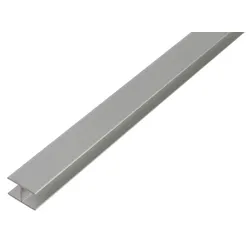 Alberts H - Profil, Silber, Aluminium, klemmbar, Länge 1 m, 2 m, verschiedene Maße