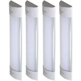 V-Tac Wandleuchte Wandlampe Flurleuchte Treppenhauslampe Wohnzimmerleuchte, weiß, LED 10W 1200Lm warmweiß, LxBxH 30x7,4x2,4cm, 4er Set