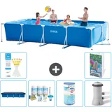 Rechteckiger Frame Pool - 450x220x84 Cm - 7-teilig  S34