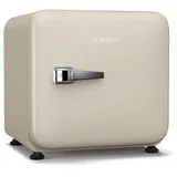 Klarstein Table Top Kühlschrank HEA19-Aud43-Cr 10046620, 49.5 cm hoch, 49.5 cm breit, Bier Hausbar Getränkekühlschrank Hotel Mini Fridge 49.5 cm x 49.5 cm x 47 cm