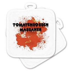 die Stadtmeister Topflappen Tomatensoßenmassaker weiß