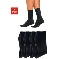 Basicsocken H.I.S, Herren, Gr. 43-46, schwarz, Polyamid, Baumwolle, Elasthan, unifarben, elastisch, Socken, mit hohem Baumwollanteil