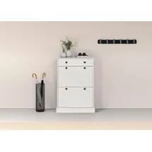 Home Affaire Liotta 2 Klappen 1 Schublade 80 x 90 x 35 cm weiß / weiß seidenglänzend