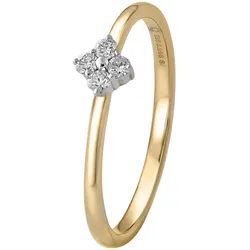 trendor 51752 Diamant-Ring für Damen 585 Gold Brillantring, 54/17,2