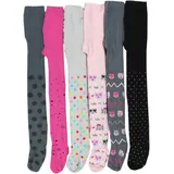TupTam Strumpfhose Mädchen Bunt Gemustert 6er Pack – Warme Strickstrumpfhosen für Herbst und Winter, Farbe: Farbenmix 2, Größe: 92-98 - 92-98