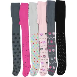 TupTam Strumpfhose Mädchen Bunt Gemustert 6er Pack – Warme Strickstrumpfhosen für Herbst und Winter, Farbe: Farbenmix 2, Größe: 92-98 - 92-98