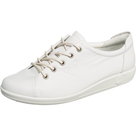 ECCO Damen Soft 2.0 Tie Tie Hohe Sneaker, Weiß, 37