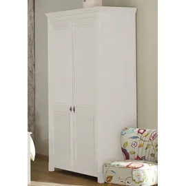 Home Affaire »Rauna, mit Lamellen und Kassetten, klassischer Landhausstil, rustikal«, (2 Breiten: 113/159 cm H/T ca. 195/60 cm), massive Kiefer, Metallgriffe, mehrere Varianten, zeitloses Design