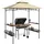 Outsunny Grillpavillon 2,4 x 1,5 m inkl. 0 Seitenteile Beige