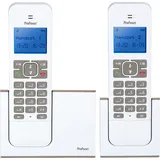 Profoon PDX-8420TE DECT-Telefon 2 Mobilteile Weiß/Taupe