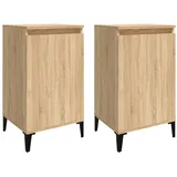 vidaXL Nachttische 2 Stk Sonoma-Eiche 40x35x70 cm Holzwerkstoff Modell 1