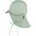 Schirmmütze Nacken Unisex Baby und Kinder Mütze mit Nackenschutz und einsteckbaren Ohrenklappen UV-Schutz 50 Sommermütze zum Binden Popeline Bio Kopfbedeckung eisgrün Größe 49