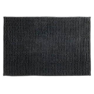 Badteppich Chenille Grau 50 x 80 cm