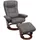 Robas Lund Relaxsessel Hamilton Stoff/Textil 52 x 105 x 52 cm dunkelgrau mit Hocker