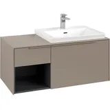 Villeroy & Boch Subway 3.0 Waschtischunterschrank C57102VM 100,1x42,25x51,6cm, ohne LED/Griff monochrom, Taupe,