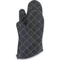 Hygostar Hitzeschutz-Handschuh Flamestar, Canvas und Baumwolle, 44 cm, schwarz,