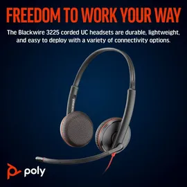 Poly Blackwire 3225 Stereo (UC) Headset USB-C/A, 3,5mm Klinke