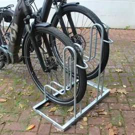 Trutzholm Fahrradständer für 4 Fahrräder höhenversetzt 140 x 75,5 cm Stahl