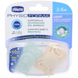 Chicco Beruhigungssauger Light Lumi, 2 Stück, 2-6 m