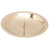 Nklaus Kerzenteller Ø 10cm mit Dorn 1cm Messing Gold