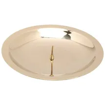 Nklaus Kerzenteller Ø 10cm mit Dorn 1cm Messing Gold