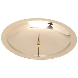 Nklaus Kerzenteller Ø 10cm mit Dorn 1cm Messing Gold