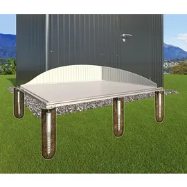 Biohort Erdschraubenfundament für Gerätehaus AvantGarde A4 172 x 332 cm Silber