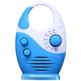 VILLCASE Tragbares Duschradio Am/fm Kleiner Radio Mit Lautsprecher Kompakt Blau Für Badezimmer Und Reisen