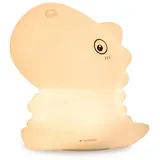 Navaris LED Nachtlicht Dino Design - aufladbar mit Micro USB Kabel - Süße RGB Farbwechsel Kinder Nachttischlampe - Dinosaurier Schlummerlicht Weiß