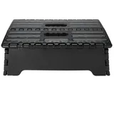 Trittleiter ältere Stufen, tragbarer Klapphocker Schwarze Trittleiter für ältere schwangere Badreisen, Tragfähigkeit bis zu 300 lb, 14,9 x 8,5 x 5,1 Zoll