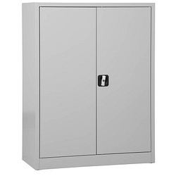 Gürkan Stahlschrank 100027 lichtgrau 92,0 x 42,0 x 120,0 cm, aufgebaut