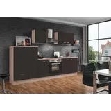 Menke Küchenblock Classic Dunkelbraun/Eiche ca. 300 cm